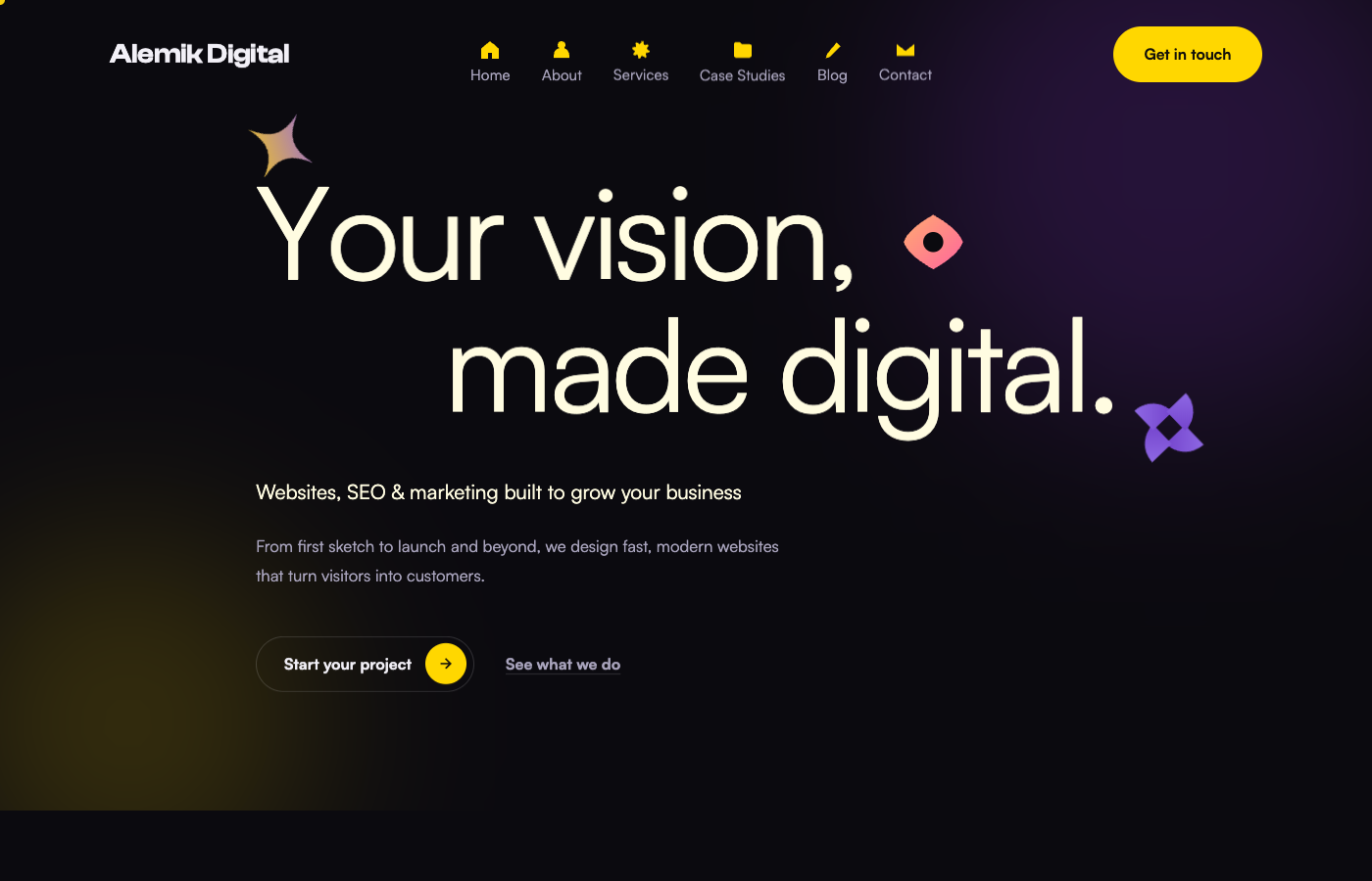 New Alemik Digital site on desktop